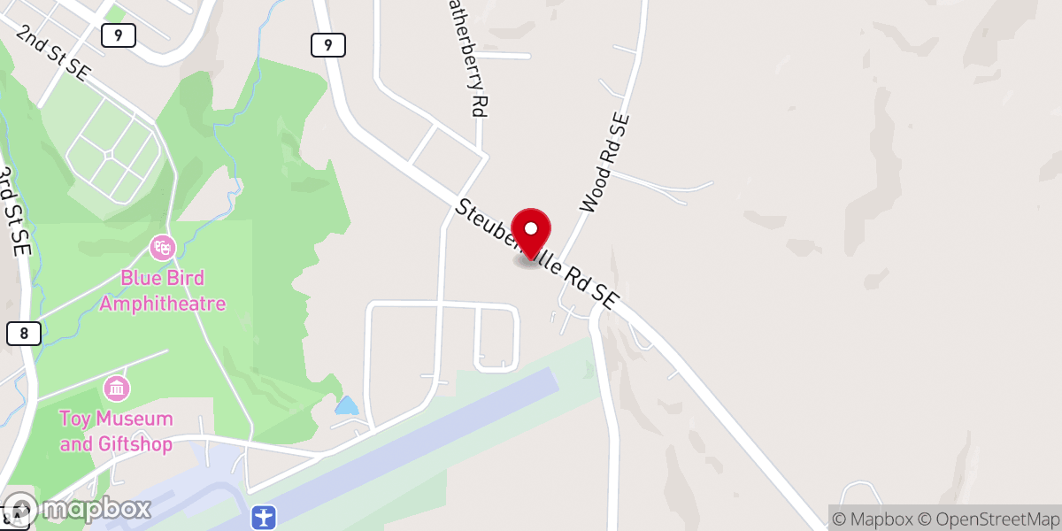 Map showing location of Carrollton Bible Chapel