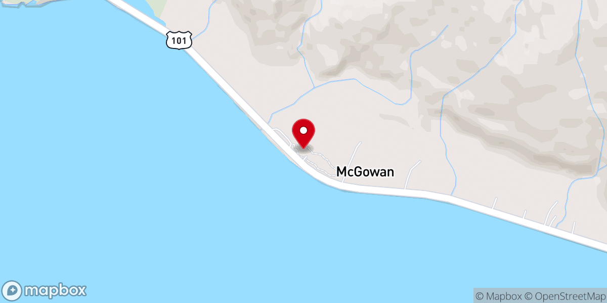 Map showing location of St. Mary's Station - McGowan Catholic Church