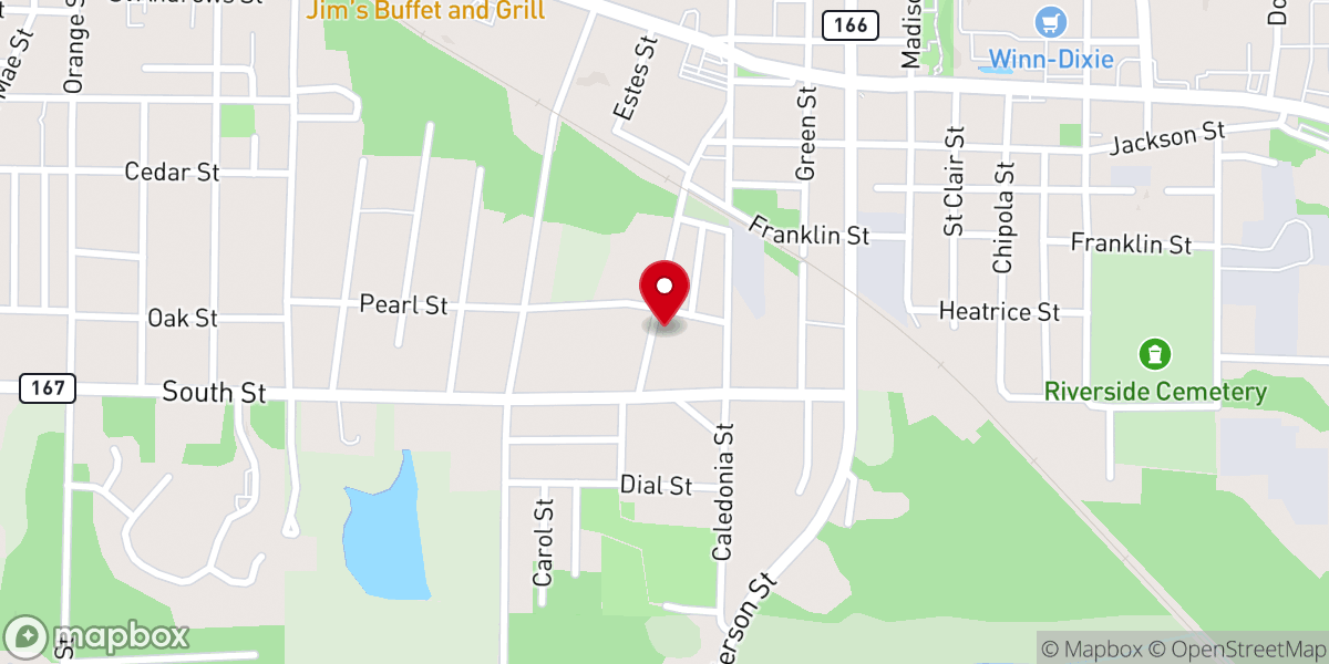 Map showing location of Primera Iglesia Bautista Esperanza