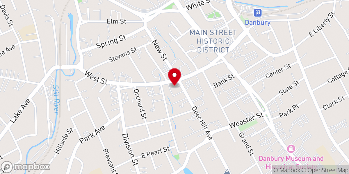Map showing location of First Congregational Church