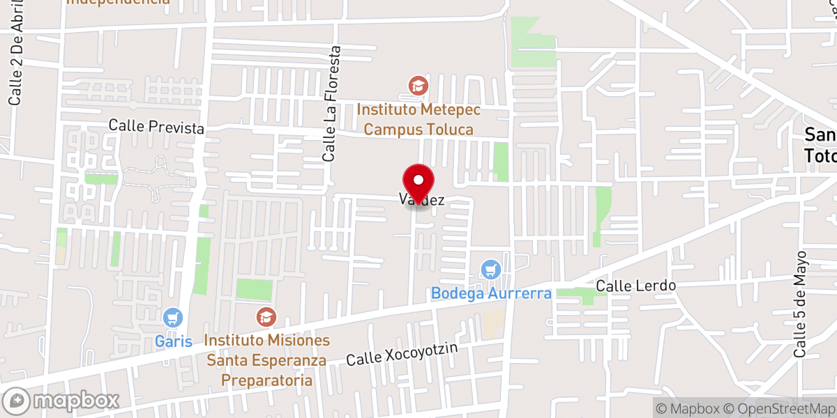 Map showing location of Jesus Mi Salvador