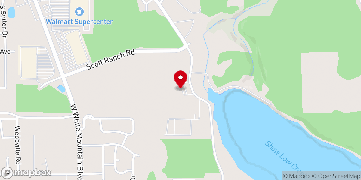 Map showing location of White Mountain Bible Church