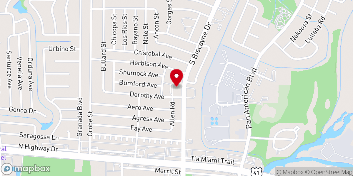 Map showing location of First Baptist Church of North Port