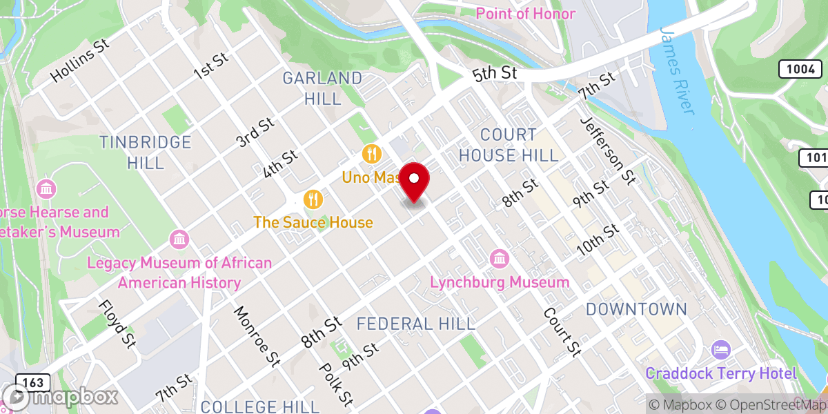 Map showing location of Saint Paul's Episcopal Church