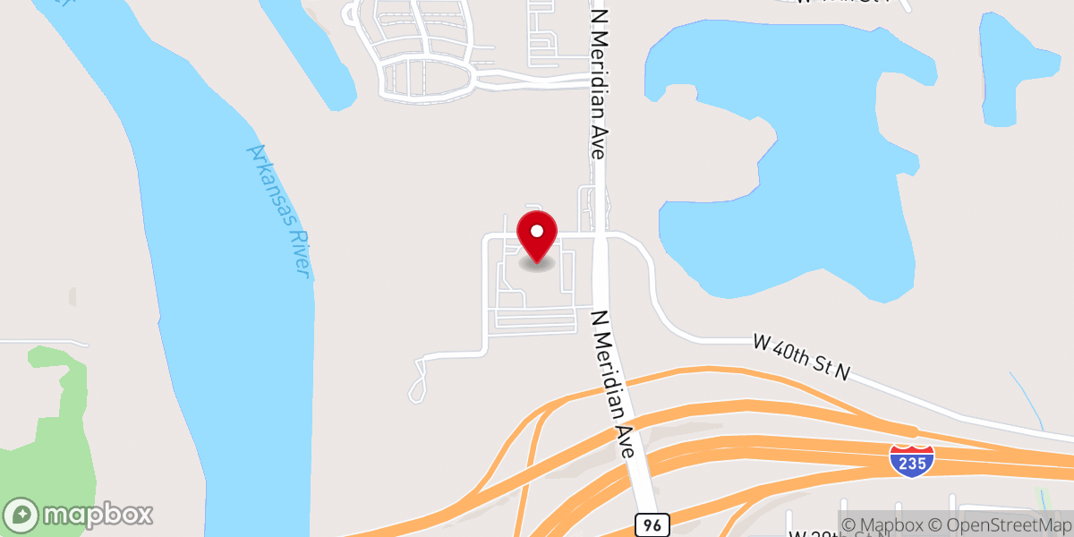 Map showing location of Riverlawn Christian Church