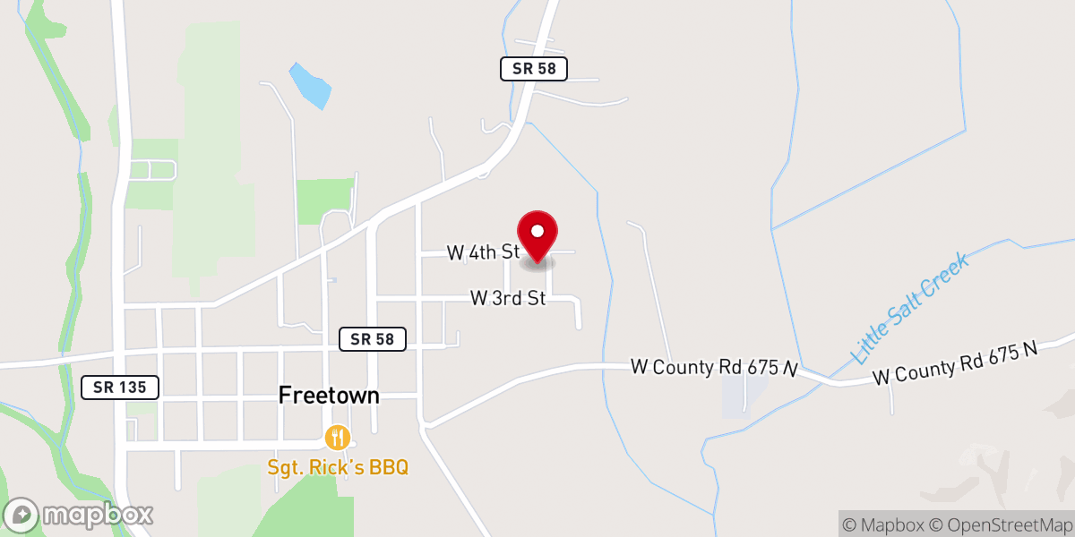 Map showing location of Church of Jesus Christ INC. Campmeeting