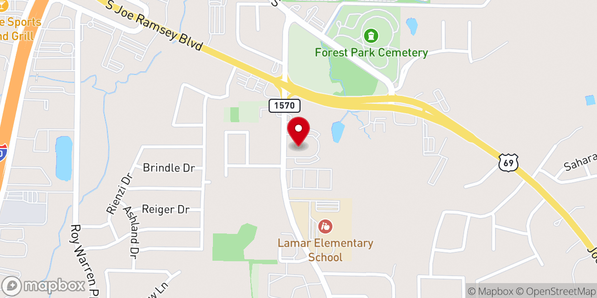 Map showing location of Creekside Church of Christ