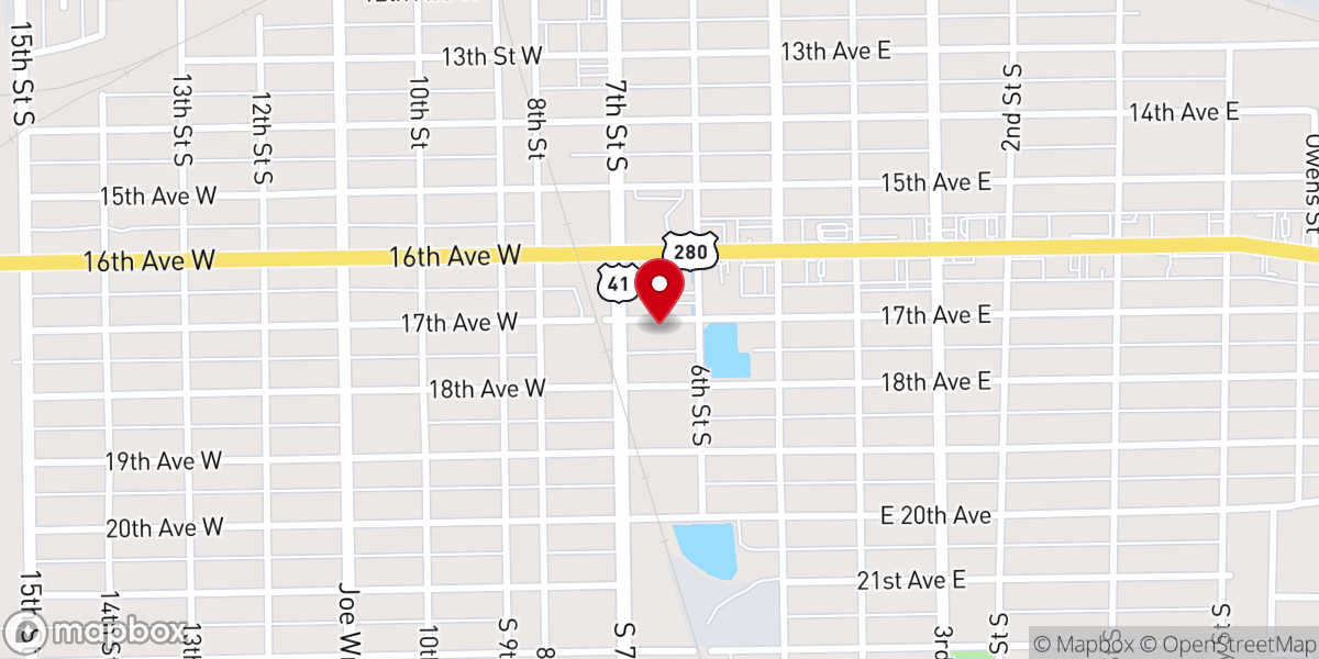 Map showing location of St. King Missionary Baptist Church