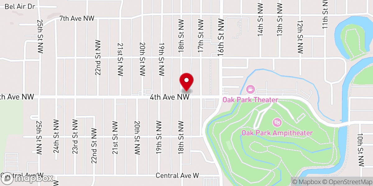 Map showing location of Bible Fellowship Church