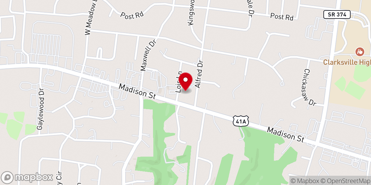 Map showing location of Lutheran Church