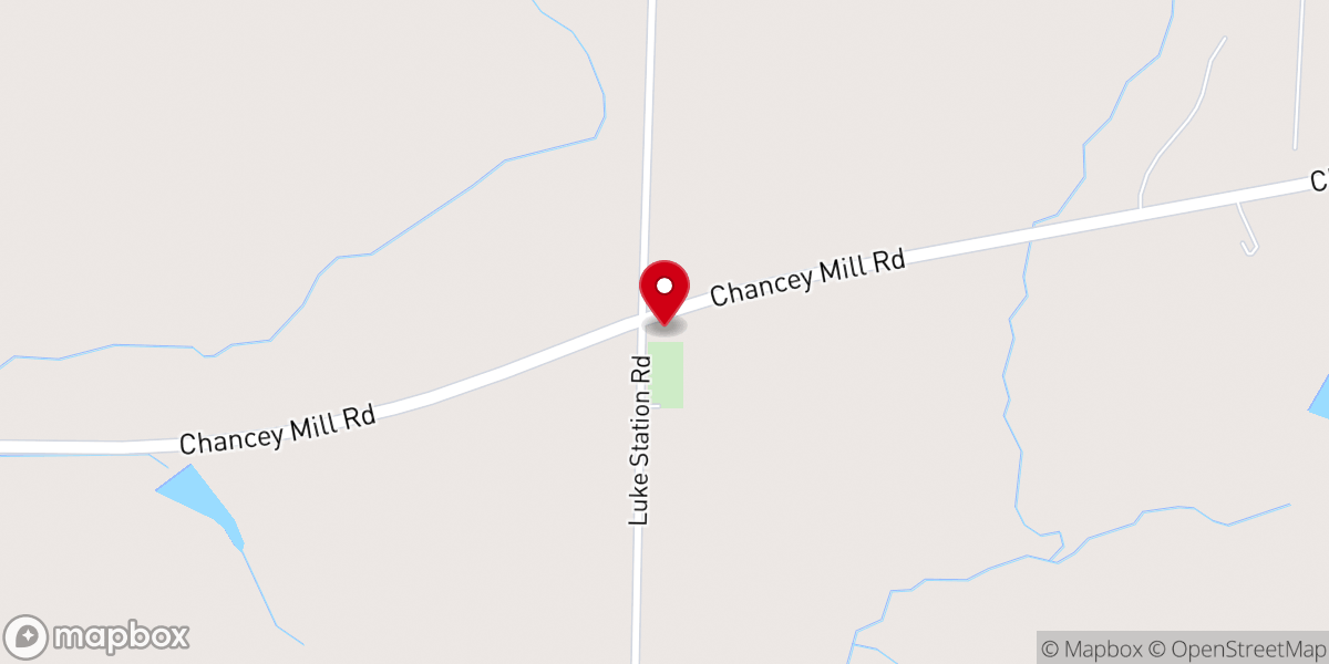 Map showing location of Friendship Baptist Church