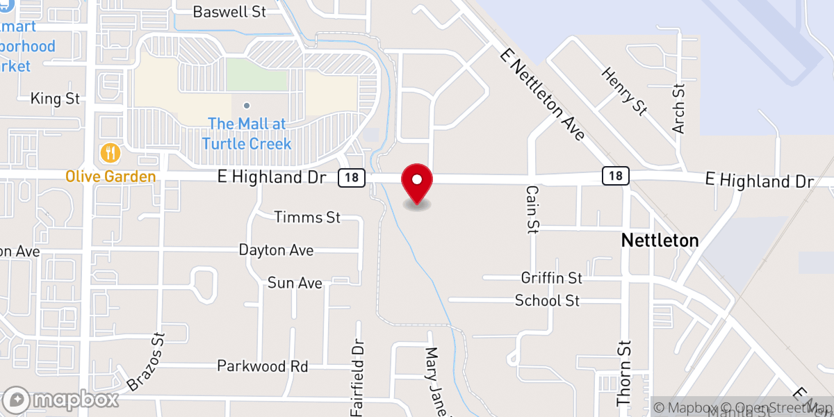 Map showing location of Nettleton church of Christ