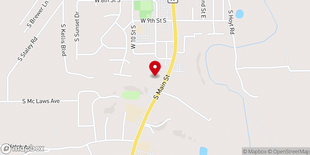 Map showing location of Valley View Southern Baptist