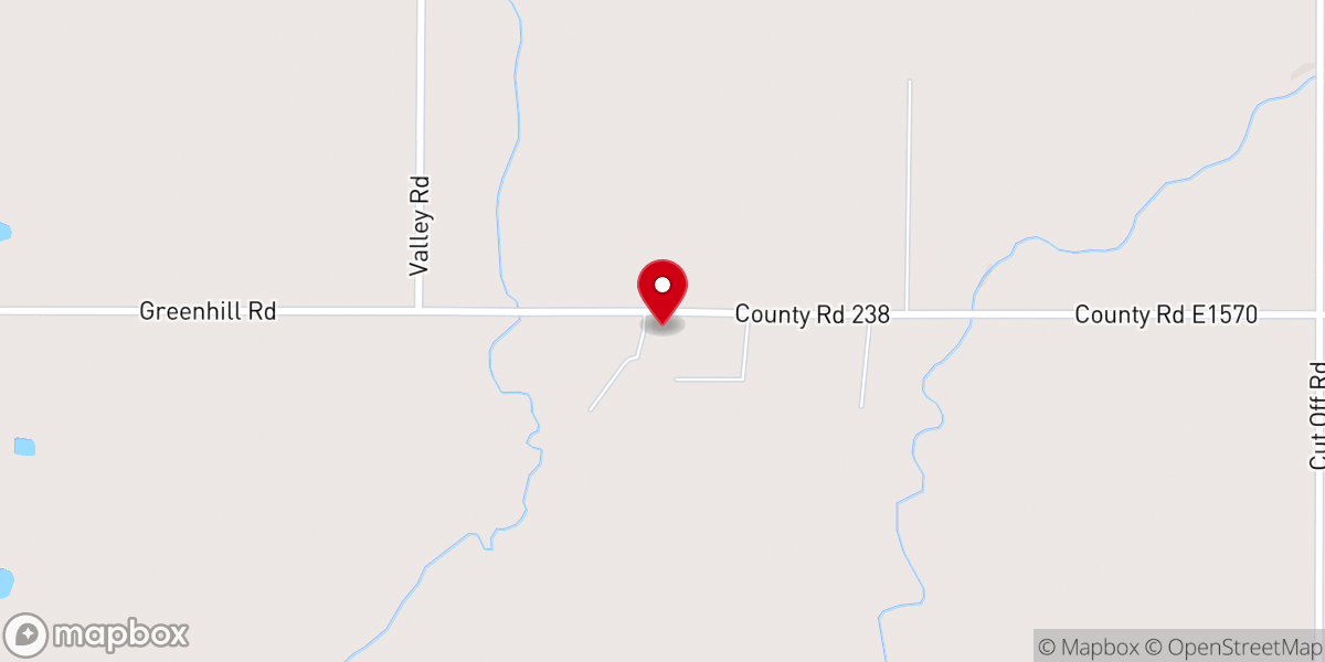 Map showing location of Green Hill Baptist Church
