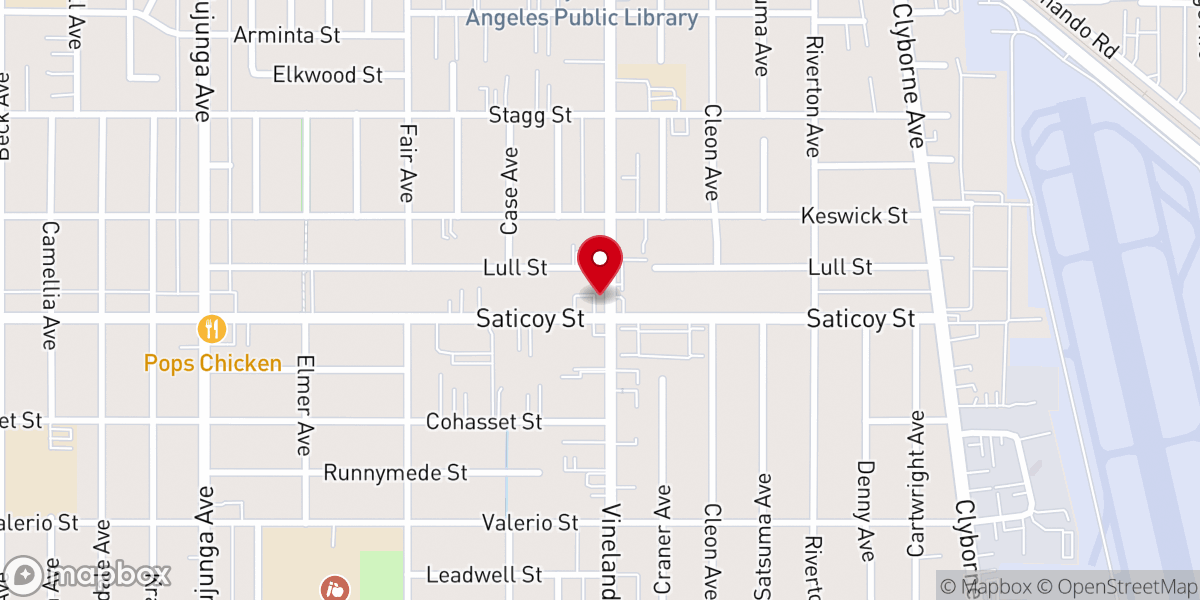 Map showing location of Iglesia De Dios Sun Valley
