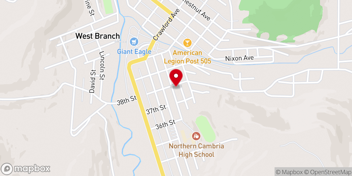 Map showing location of St Mary's Ukrainian Catholic