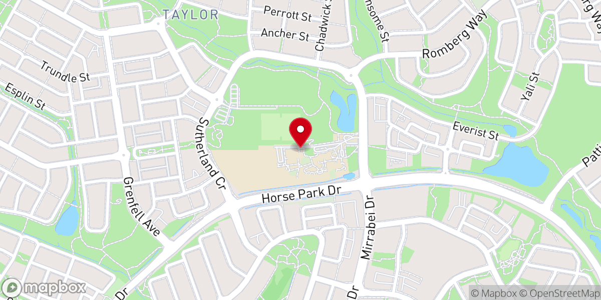 Map showing location of Living Word Worship Centre Canberra