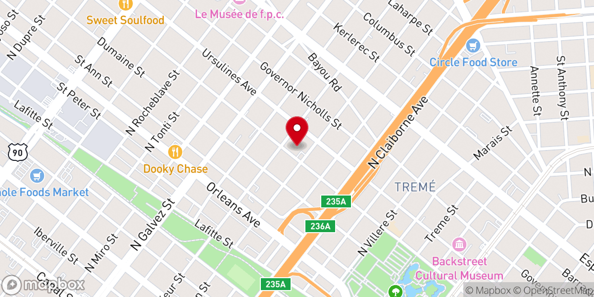 Map showing location of Saint Peter Claver Catholic Church