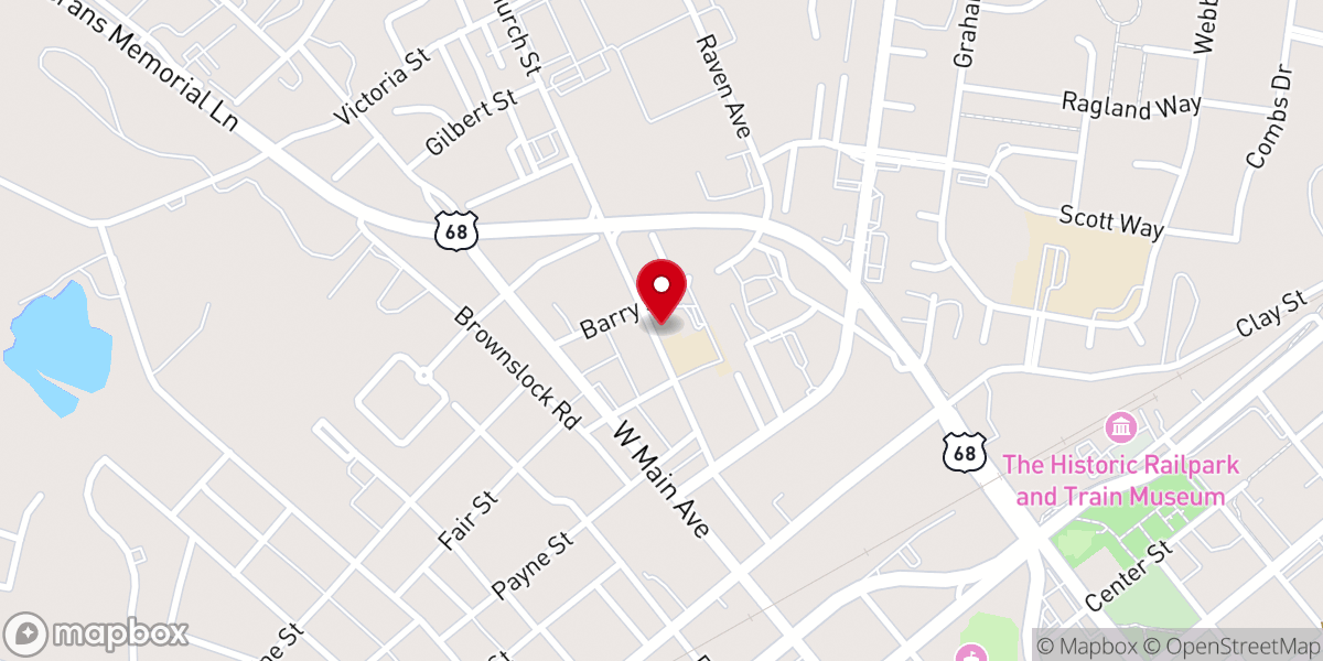 Map showing location of St. Joseph Catholic Church