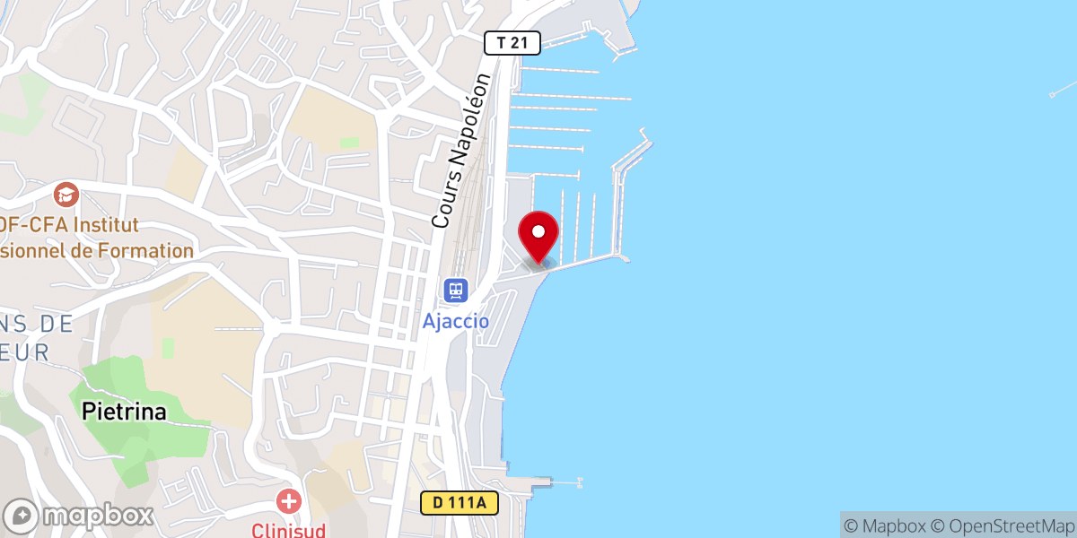 Map showing location of Aloha Croisières
