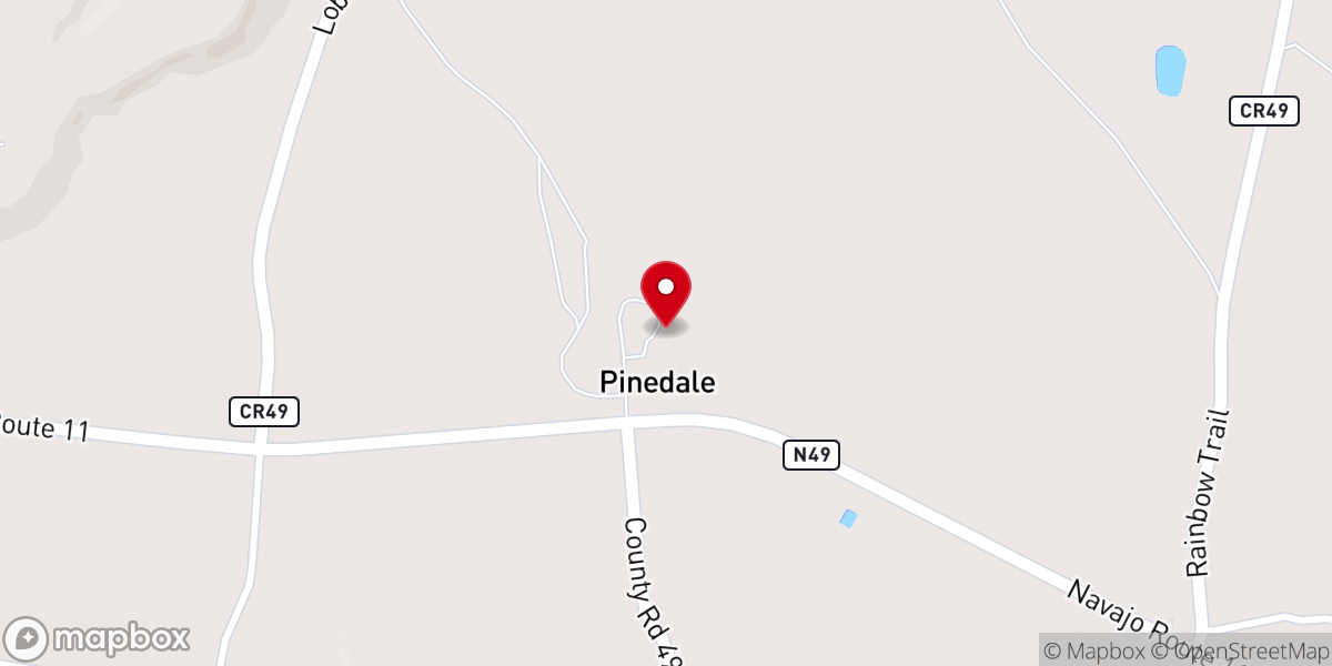 Map showing location of Pinedale Chapter House