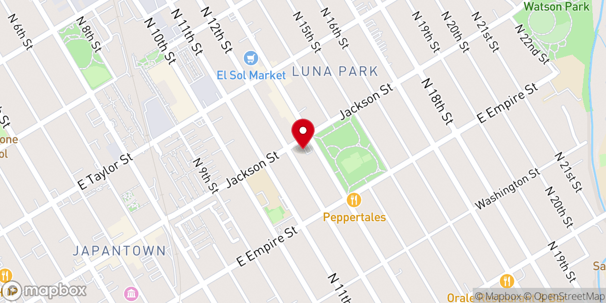 Map showing location of Holy Cross Church