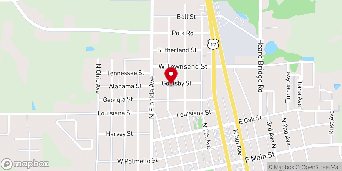 Map showing location of Fountain of Life Church