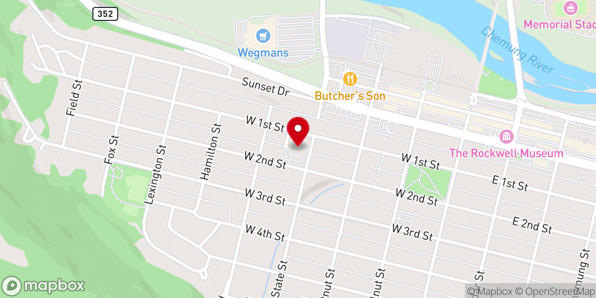 Map showing location of St Mary's Church