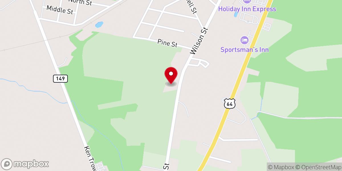 Map showing location of Grace Baptist Church