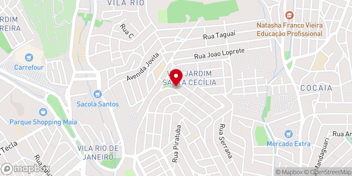 Map showing location of Igreja Evangélica Pentecostal Torre de Betel de Jerusalém