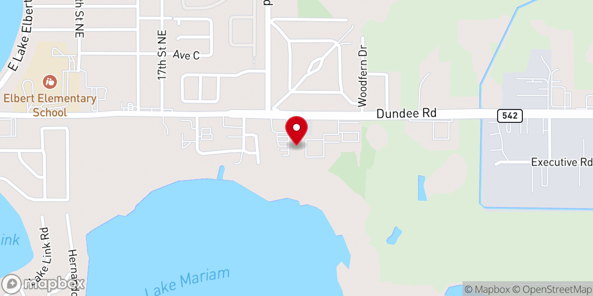 Map showing location of Incredibowl Entertainment Winter Haven