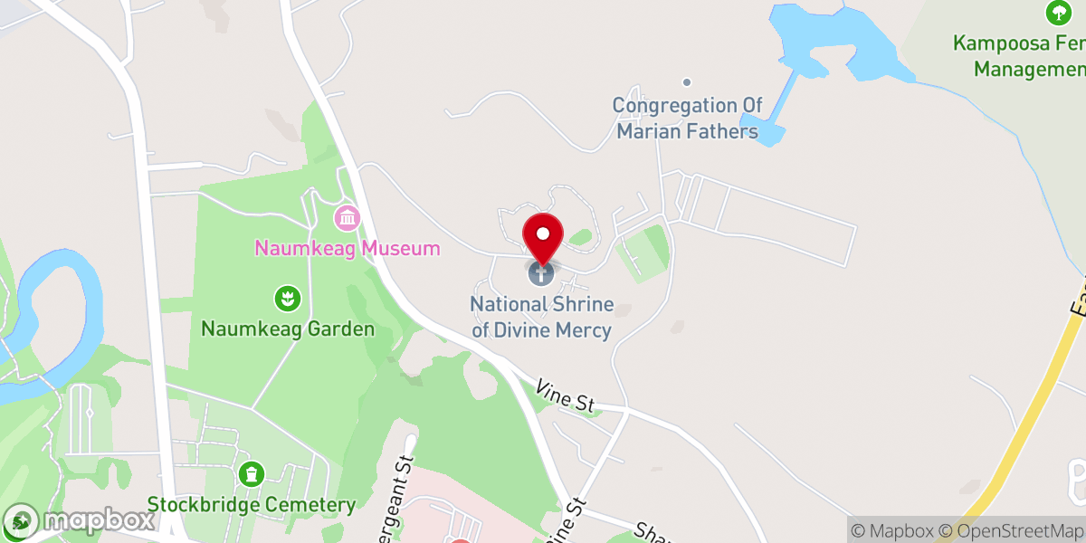 Map showing location of Shrine of the Holy Innocents