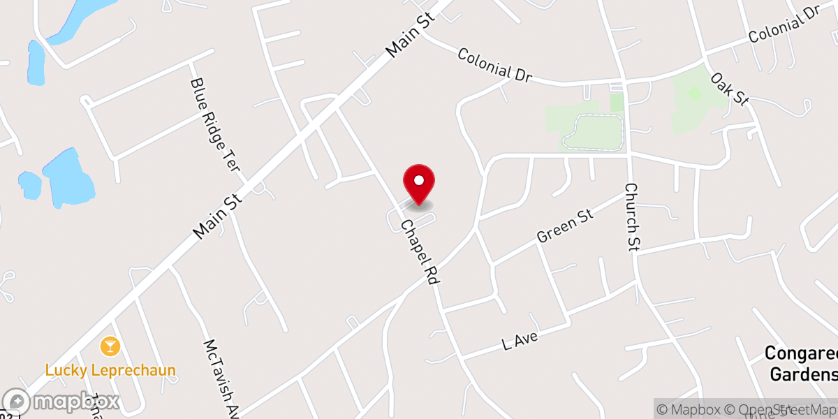 Map showing location of Dunn's Chapel Church