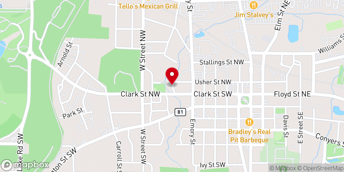 Map showing location of Bethlehem Baptist Church