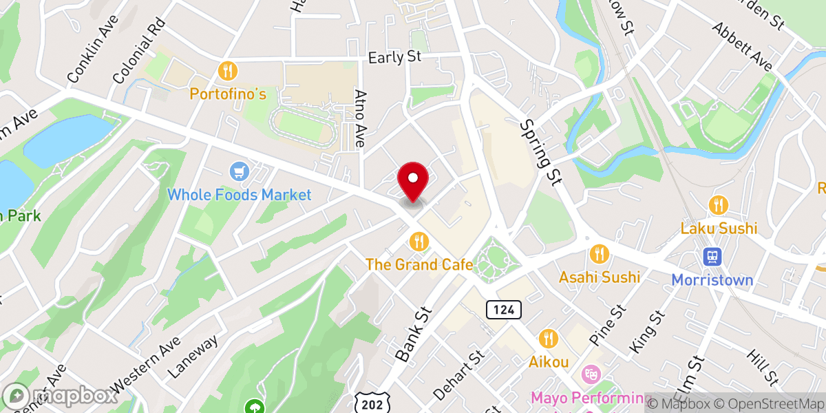 Map showing location of First Baptist Church