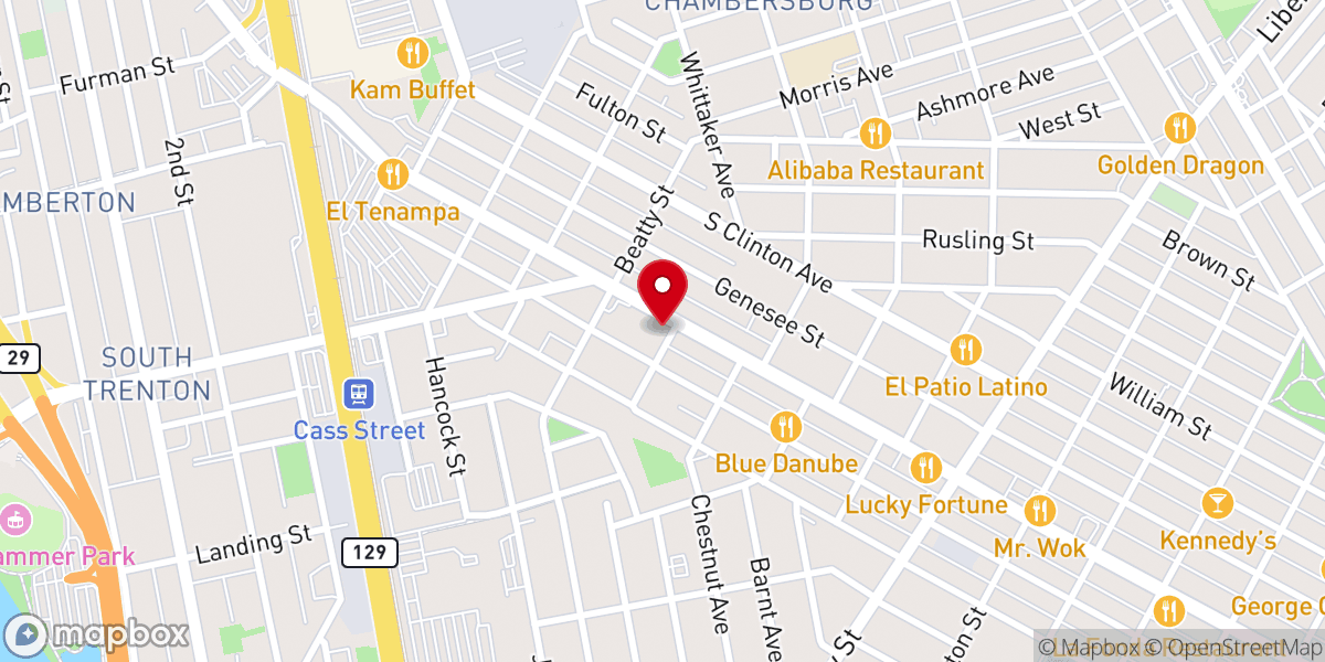 Map showing location of Iglesia Esperanza y Amor