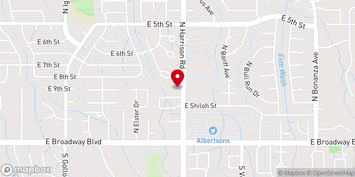 Map showing location of Holy Cross Lutheran Church