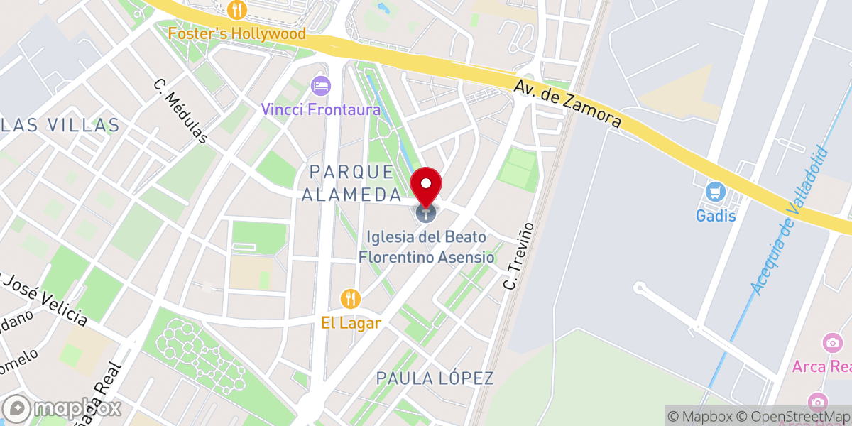 Map showing location of Parroquia del Beato Florentino Asensio