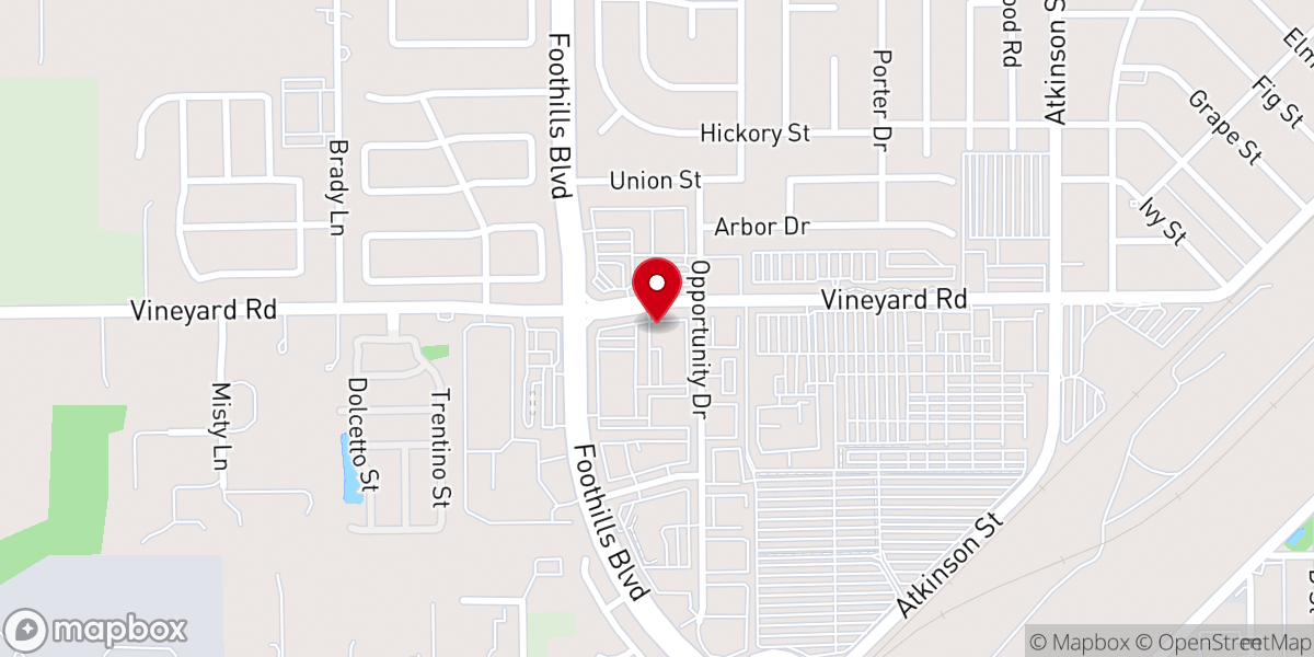 Map showing location of Westside Christian Church