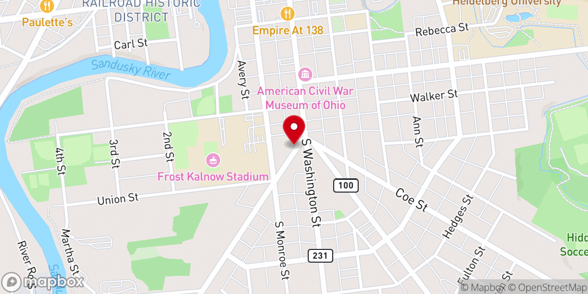 Map showing location of Lily's Officiants