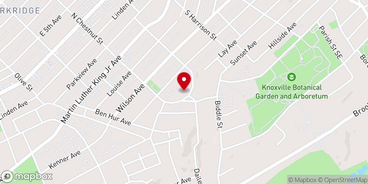 Map showing location of Cherry Street Church of God