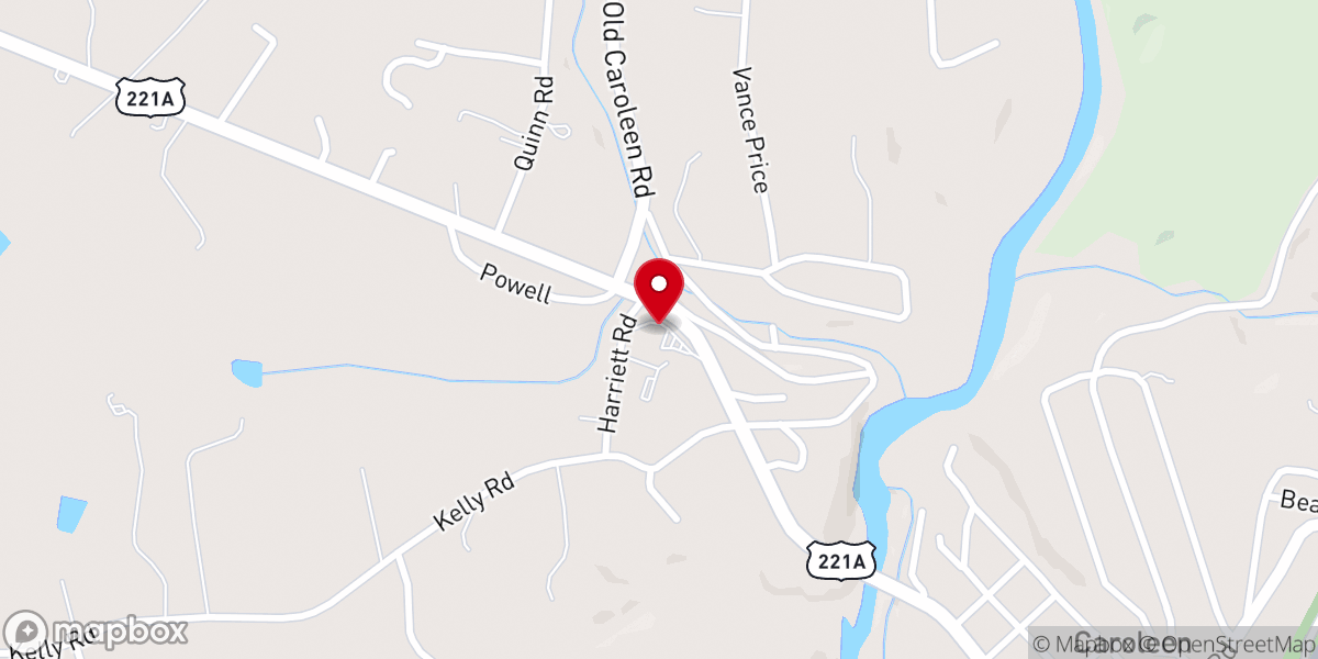 Map showing location of Freewill Church