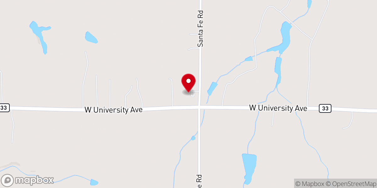 Map showing location of Our Savior Lutheran Church