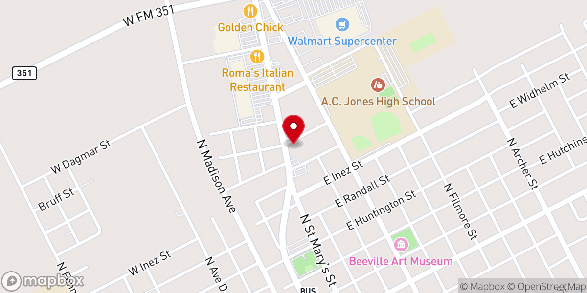 Map showing location of Whataburger
