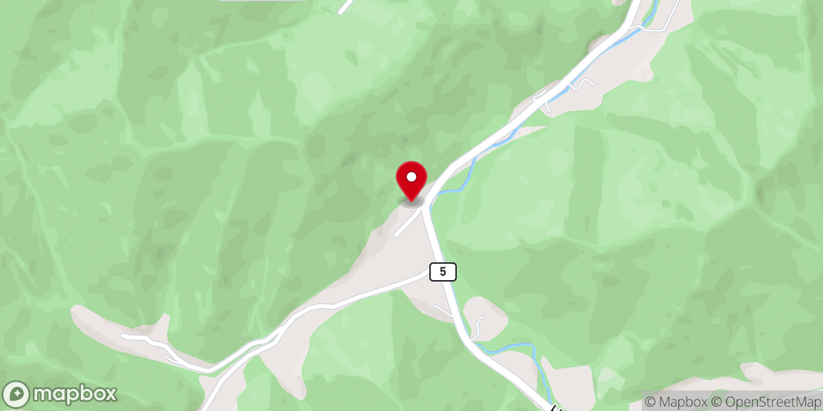 Map showing location of Mountaineer Church