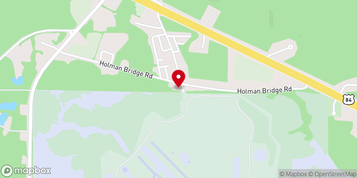 Map showing location of Daleville Assembly of God Church