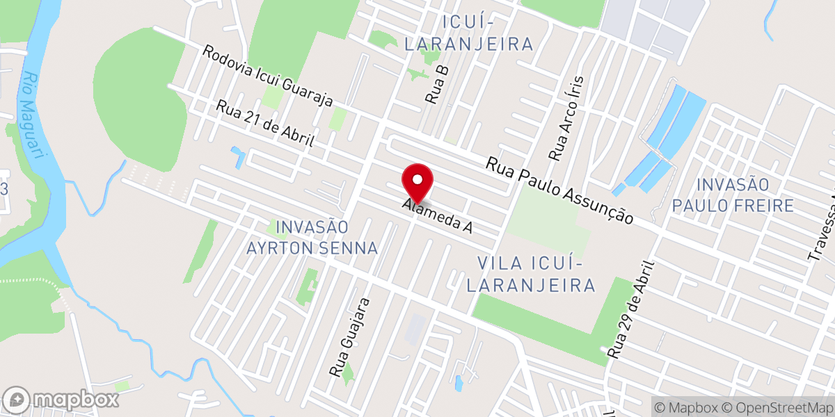 Map showing location of Paróquia São José Operário