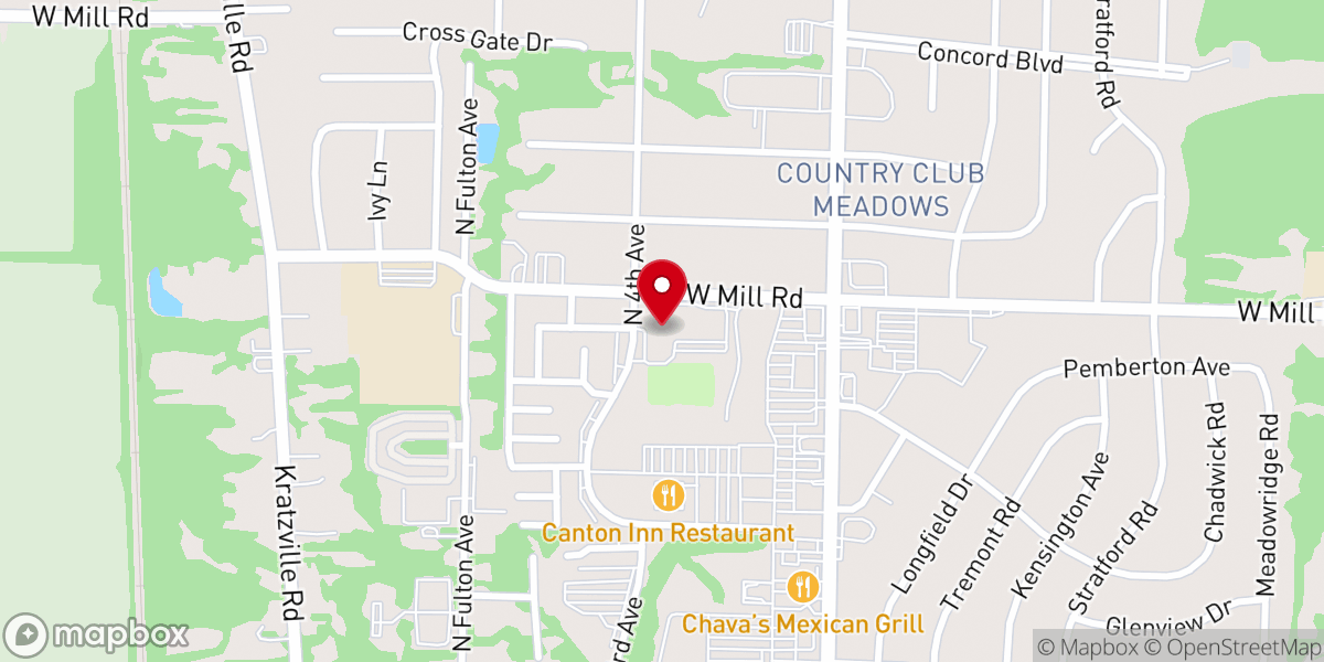 Map showing location of Holy Redeemer Catholic Church