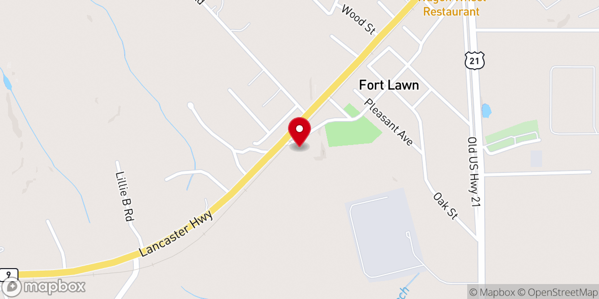 Map showing location of Union Ezell AME Zion Church