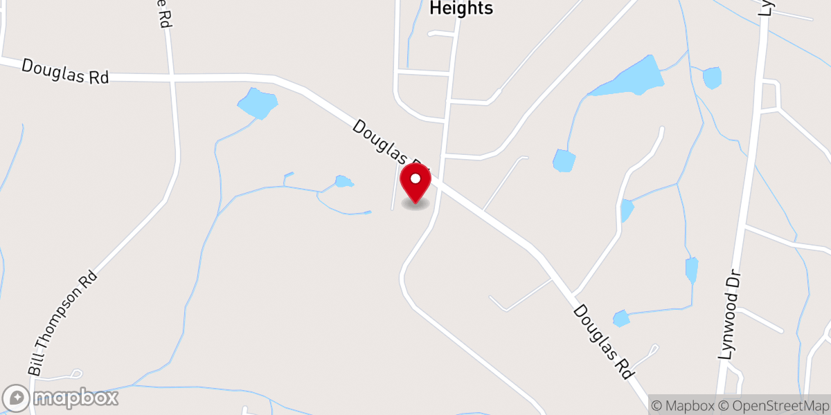 Map showing location of Crestview Baptist Church
